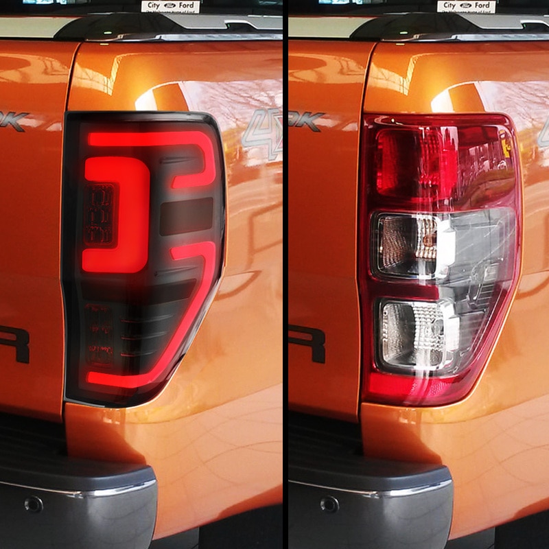 Tail Lights For Ford Ranger Smoked LED Tail Rear Lights Lamp For Ford Ranger T6 T7 T8 PX MK2 XLT