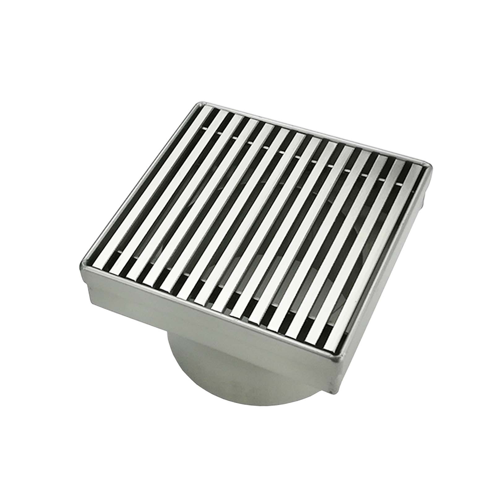 100mm Square Sword Linear Stainless Steel Shower Grate Floor Drain