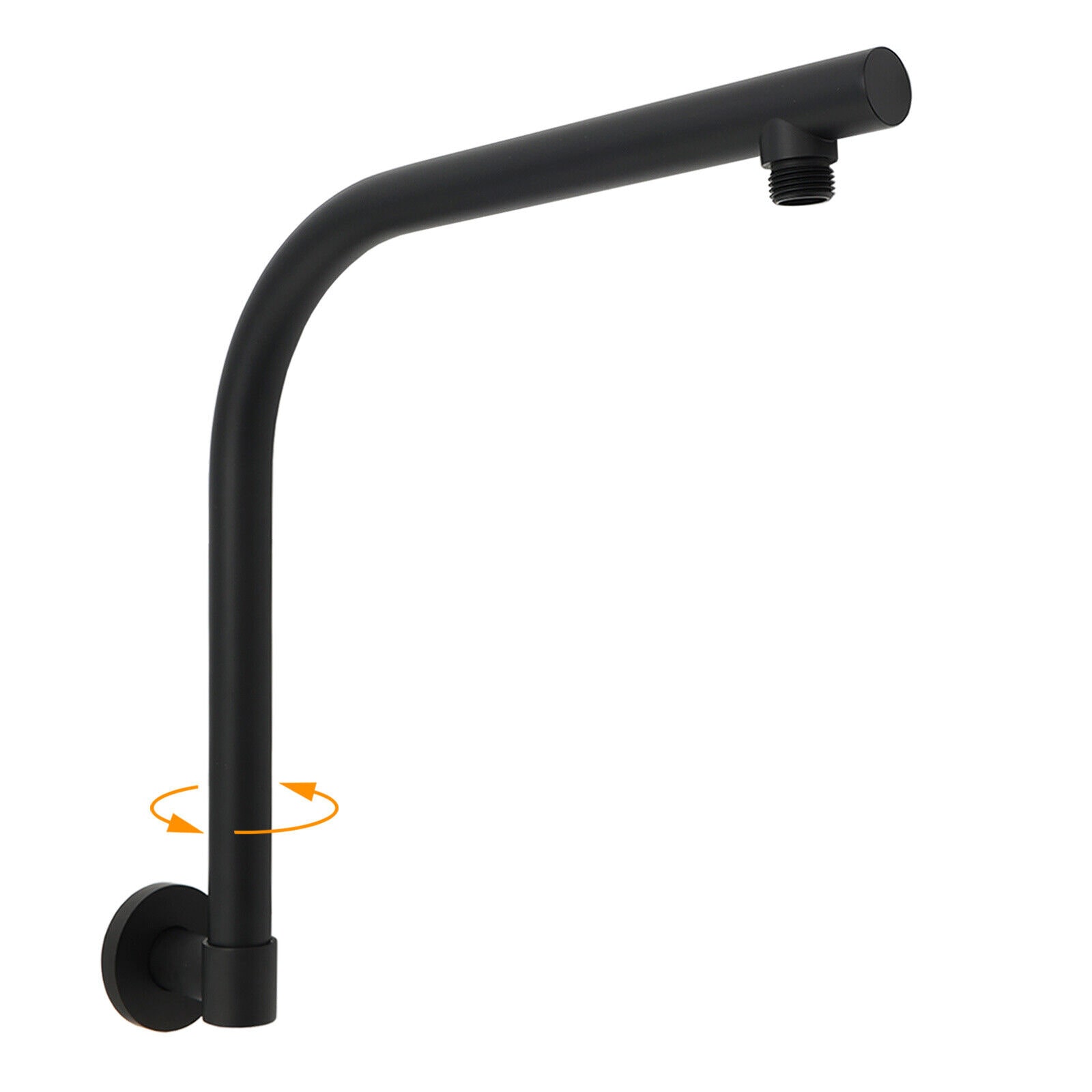 Bathroom Black Swivel Gooseneck High Rise Wall Arm For Shower Head ...