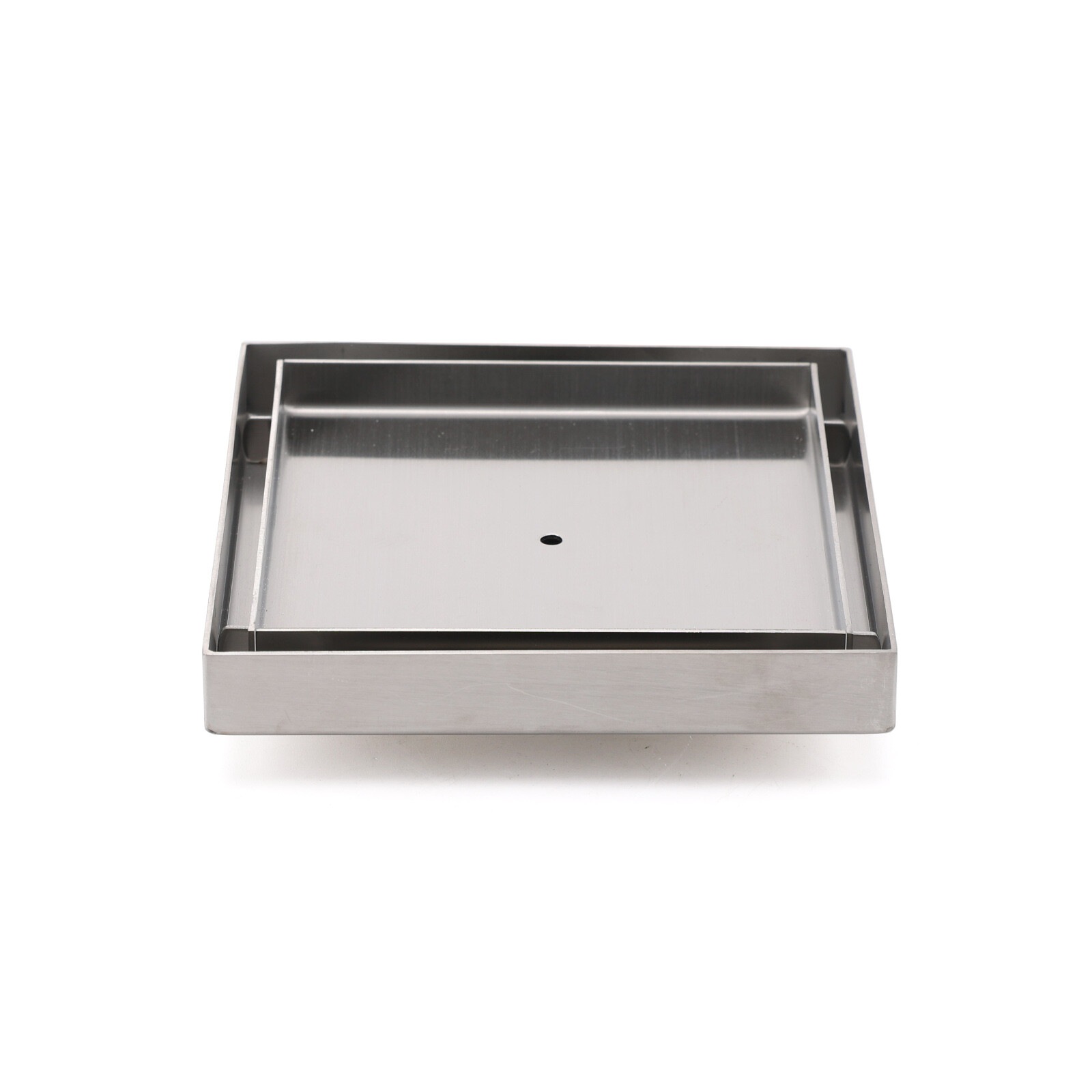Silver 150mm Square Tile Insert Floor Drain Small Shower Grate 80mm