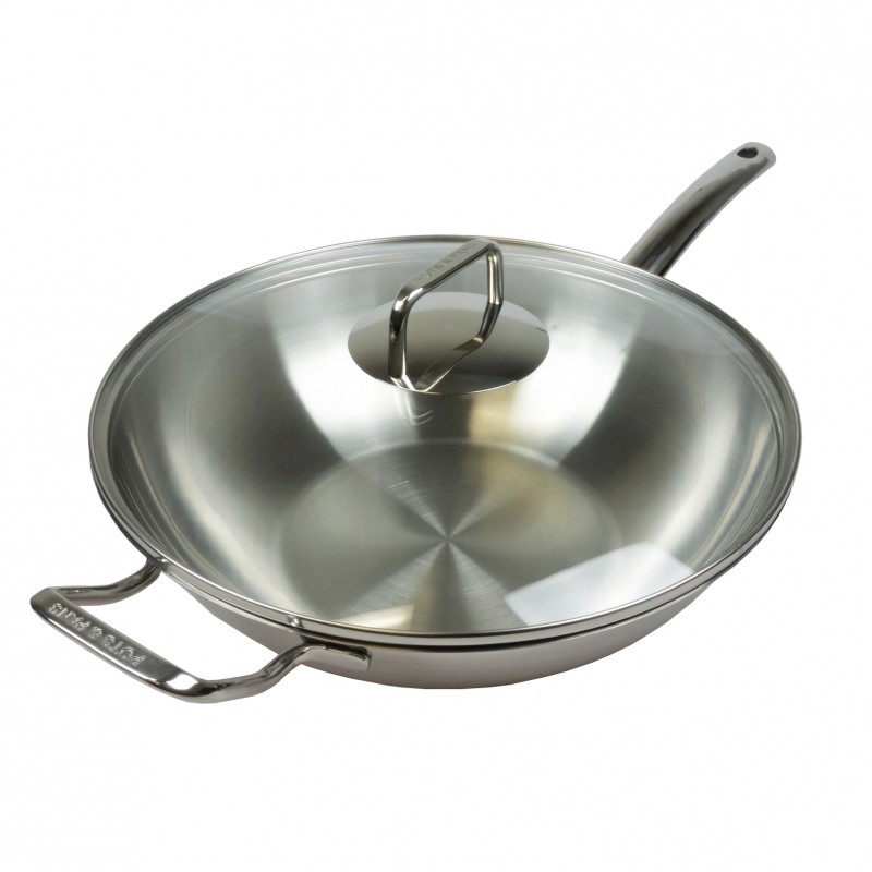 32cm x 9cm Wok with lid and deep fry rack Buy Woks 9336514015539