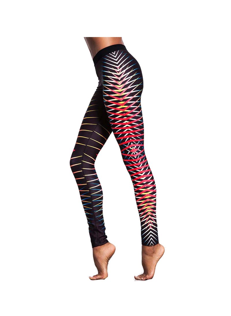Compression Gradient Colour Gym Leggings in Black | Buy Women's Gym Tights & Leggings - 1826391