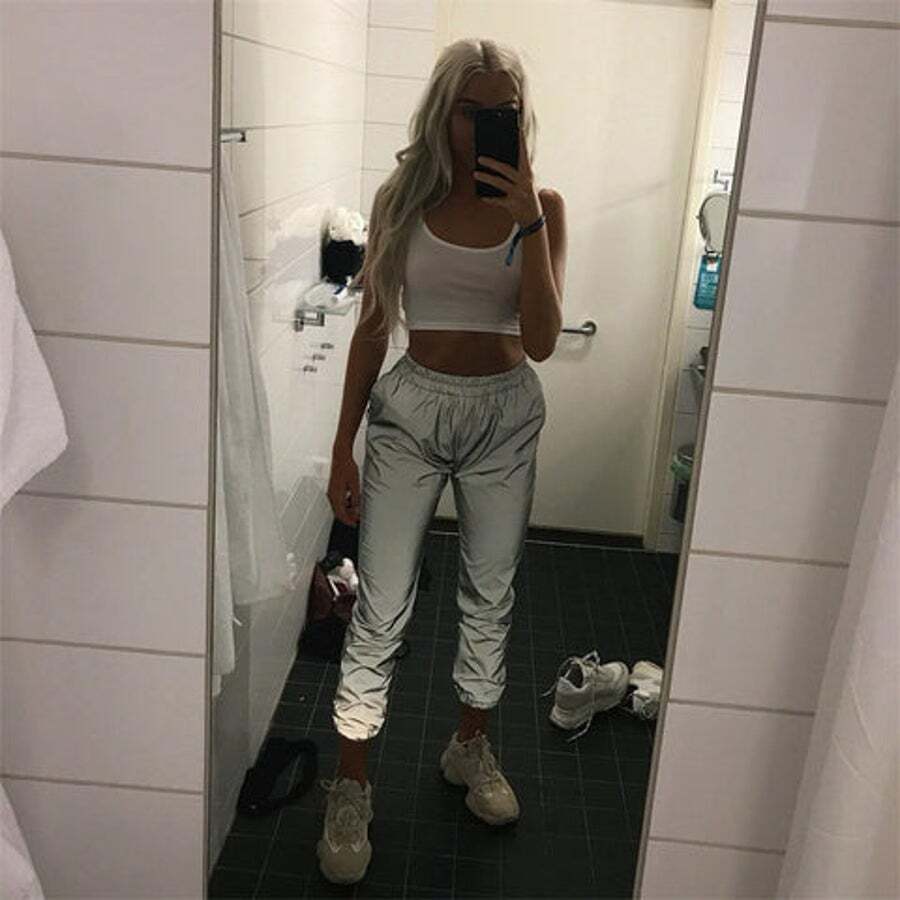 Kylie Grey 3M Reflective Glow Up Hip Hop Pants | Buy Pants & Leggings ...