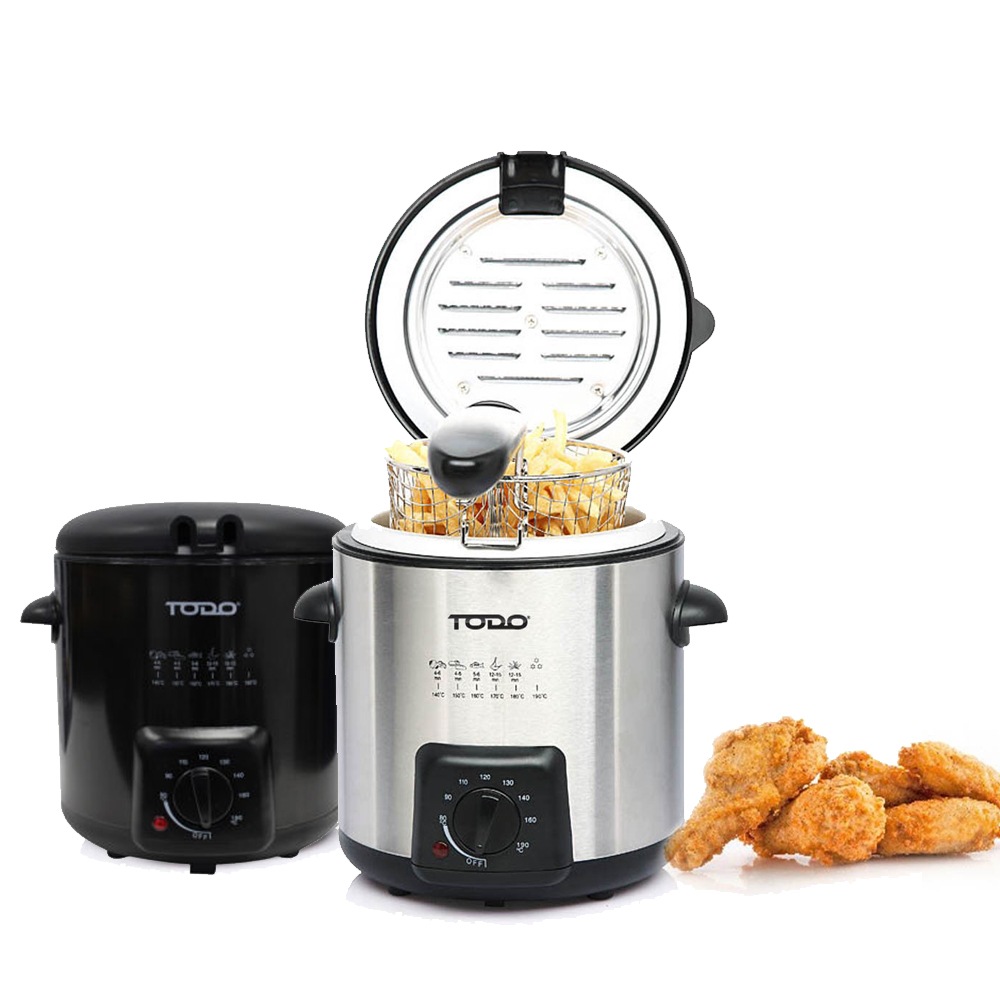 0.9L Deep Fryer Stainless Steel Housing Adjustable Thermostat Dial