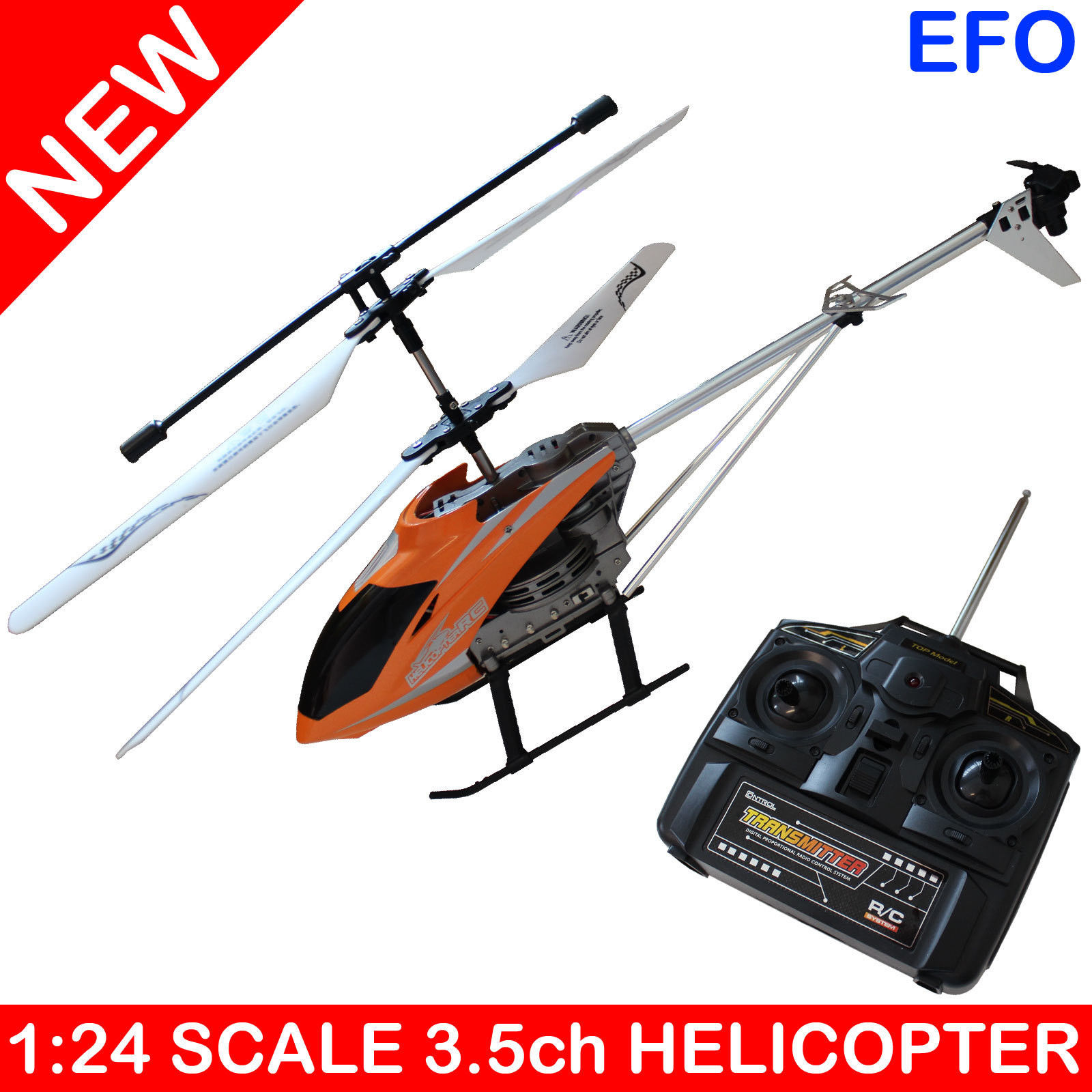 124 Scale 3.5 Channel Rc Helicopter Gyroscope Radio Control In/Outdoor