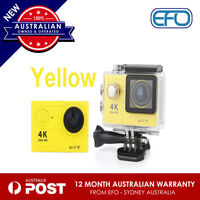 Hot H9 WiFi Sport Action Camera DV 4K Ultra HD SPCA6350 HDMI 2 Inch LCD YELLOW