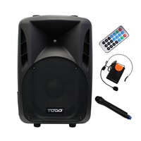 150W Portable 12" Pa Speaker System Bluetooth Dj Usb Sd Aux W/Less Mic