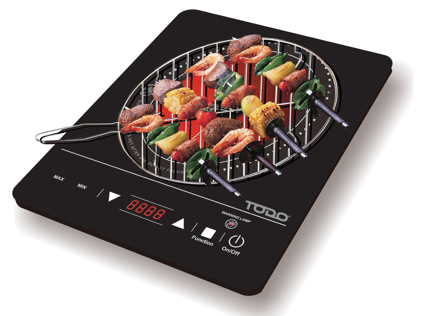 2000W SINGLE HOT PLATE INFRARED COOKER TOUGH GLASS COOKTOP TOUCH