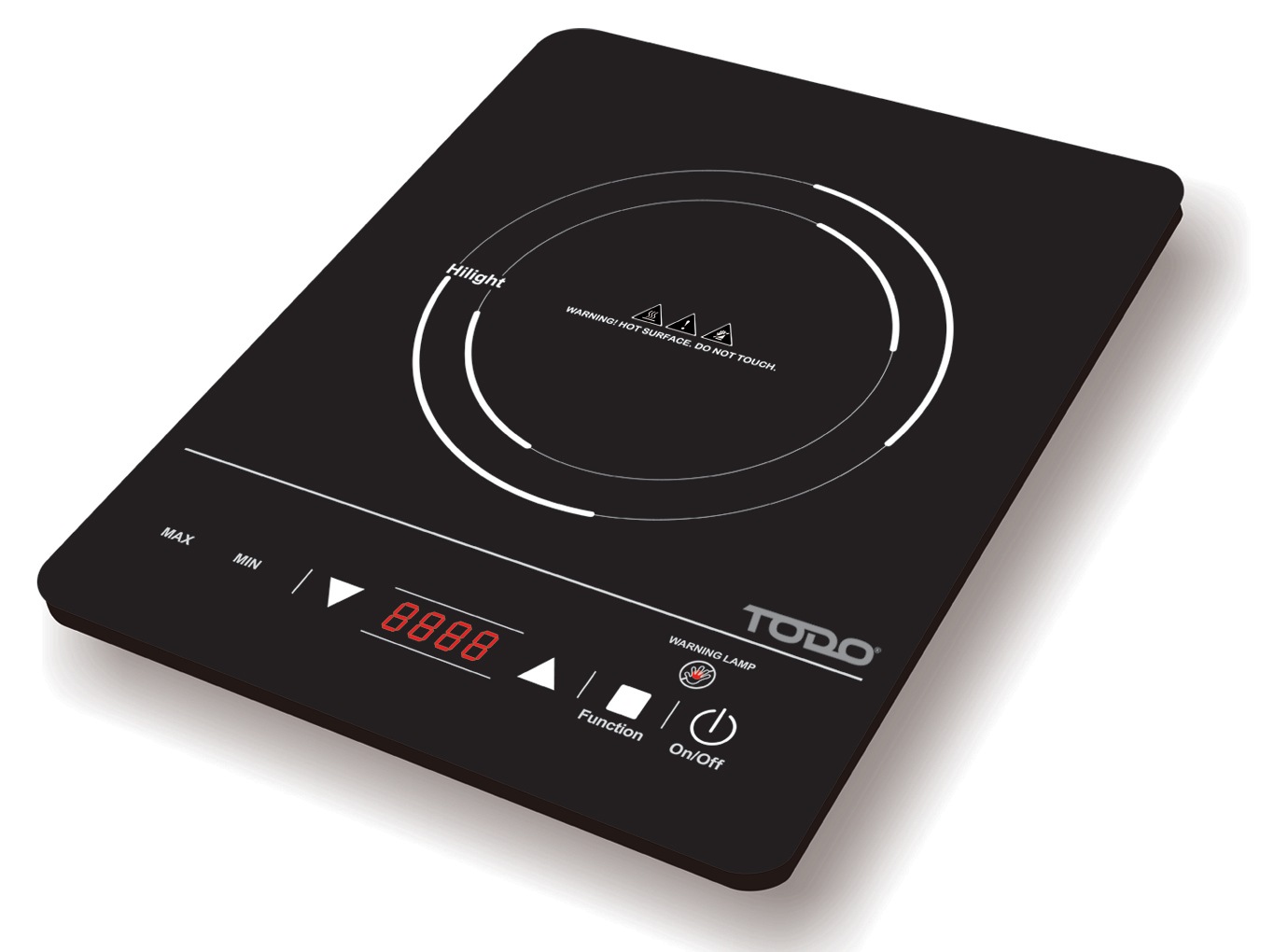 2000W Single Hot Plate Infrared Cooker Tough Glass Cooktop Touch