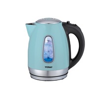 TODO 1.7L STAINLESS STEEL CORDLESS KETTLE 2200W BLUE LED LIGHT ELECTRIC WATER JUG BLUE