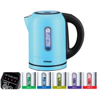TODO 1.7L STAINLESS STEEL CORDLESS KETTLE KEEP WARM ELECTRIC LED WATER JUG BLUE