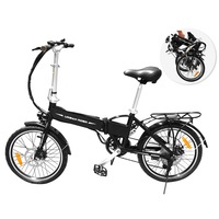 FOLDING EBIKE ELECTRIC BIKE 36V 9Ah 250W MOTOR PEDAL ASSIST SHIMANO GEAR PAS BICYCLE BLACK
