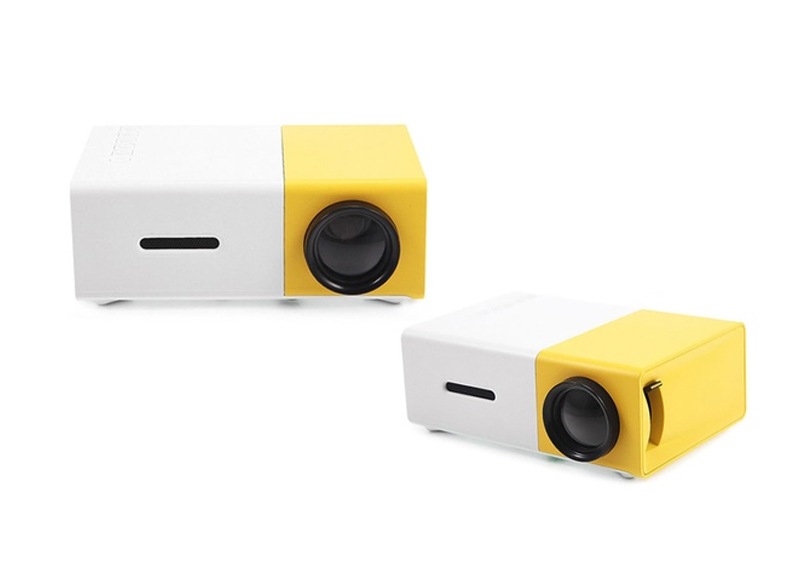 600 Lumens Mini Led Home Theatre Projector Full Hd 1920X1080 Yellow