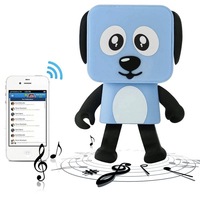 BLUETOOTH V4.1 DANCING ROBOT DOG SPEAKER PORTABLE RECHARGEABLE - BLUE