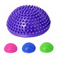 16cm PVC SPIKY MASSAGE HEMISPHERE FOOT SOLE YOGA EXERCISE BALANCE BALL