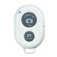 BLUETOOTH CAMERA SHUTTER REMOTE CONTROL SELF TIMER RELEASE IOS ANDROID WHITE