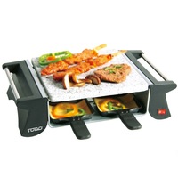 TODO 500W Stone Plate Mini Grill + 4 Small Cooking Pots Carry Handle Xj-7K1262