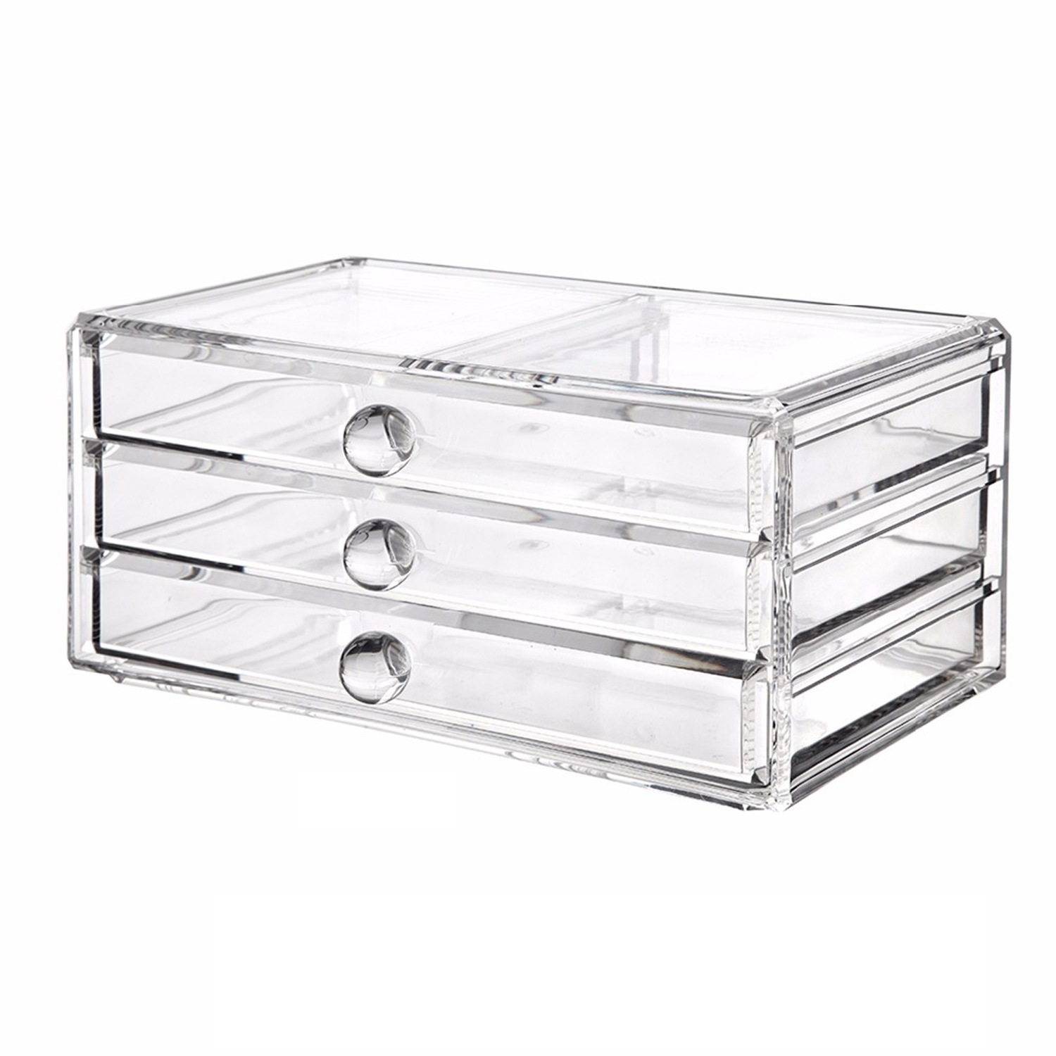Acrylic Makeup Organizer Container 5mm Clear Acrylic Cosmetic Box