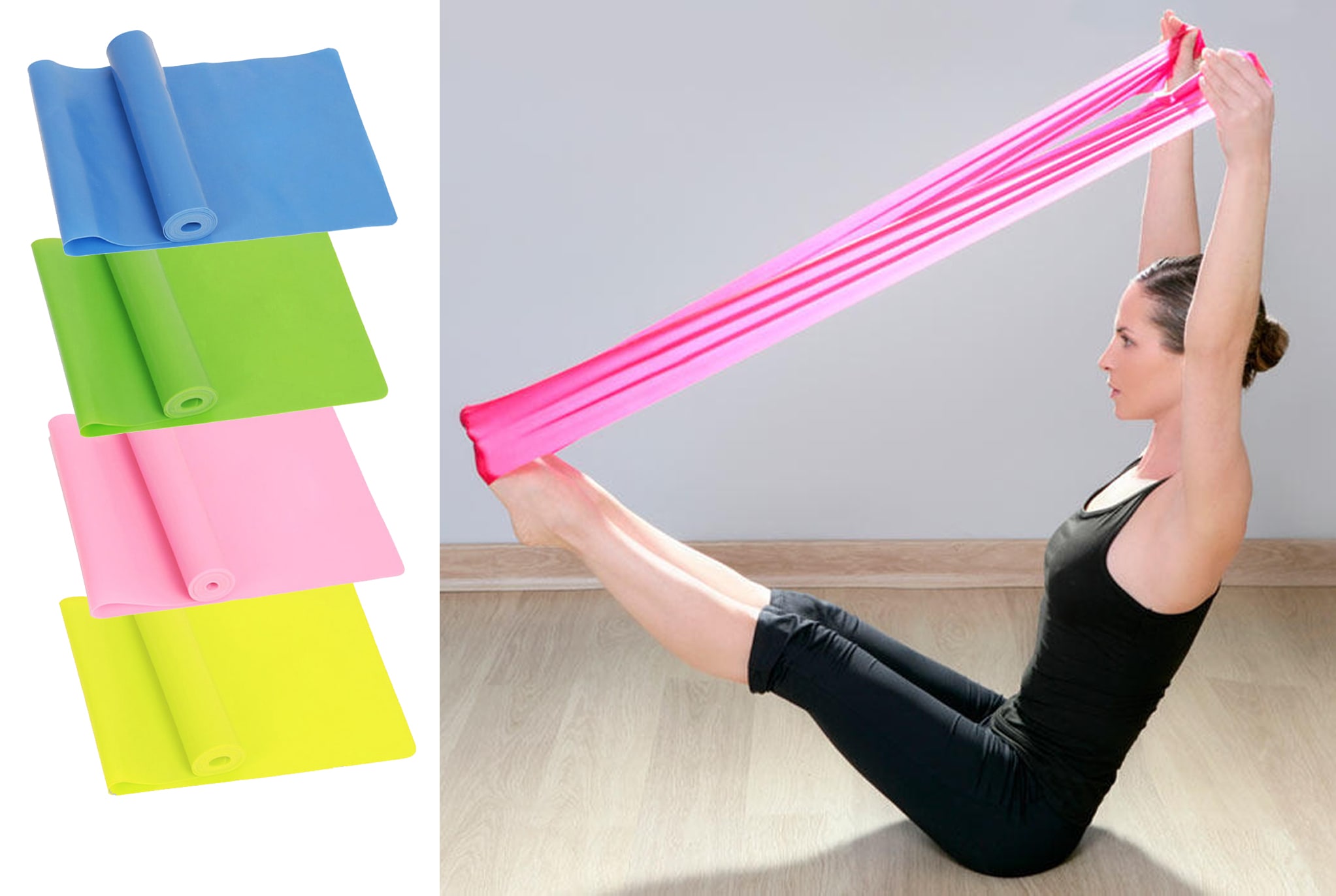 Exercise Pilates Yoga Dyna Resistance Band Workout Physio Stretch