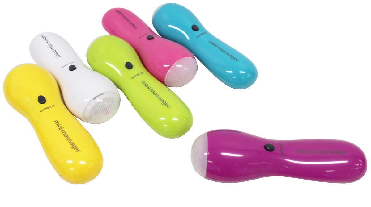 Portable Mini Massager Stick Relaxing Vibration Massage Led Light Battery Power Buy Head