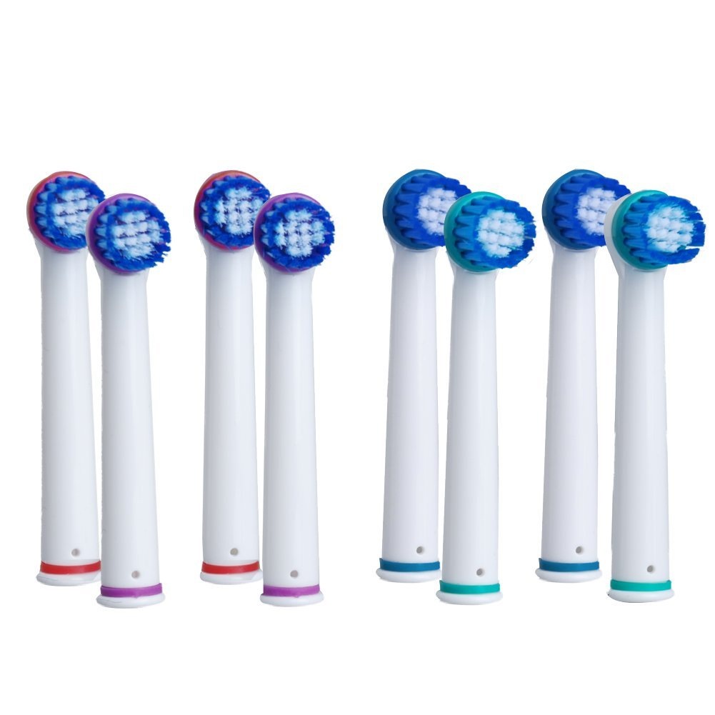 Rechargeable Electric Toothbrush Oscillating 8X Replacement Brush Heads