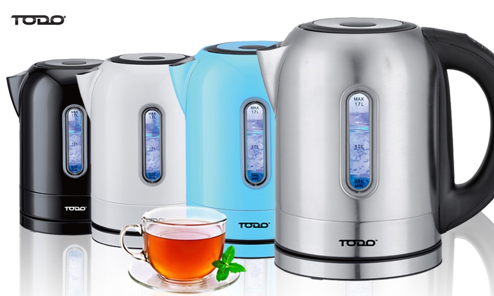 TODO 1.7L Stainless Steel Cordless Kettle Keep Warm Electric Led Water