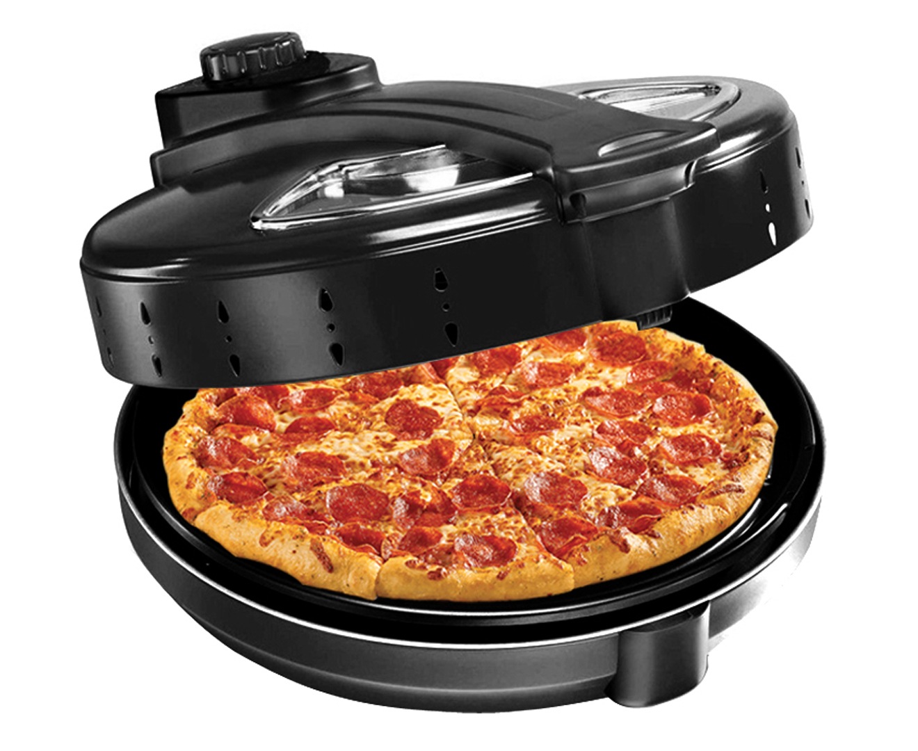 TODO 1200W ELECTRIC PIZZA MAKER OVEN GRILL 30cm 360° ROTATING BASE