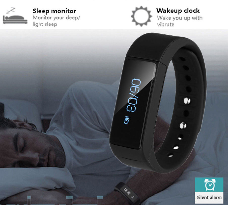 Smart Bracelet Watch Fitness Band Pedometer For Iphone Ios Android Navy