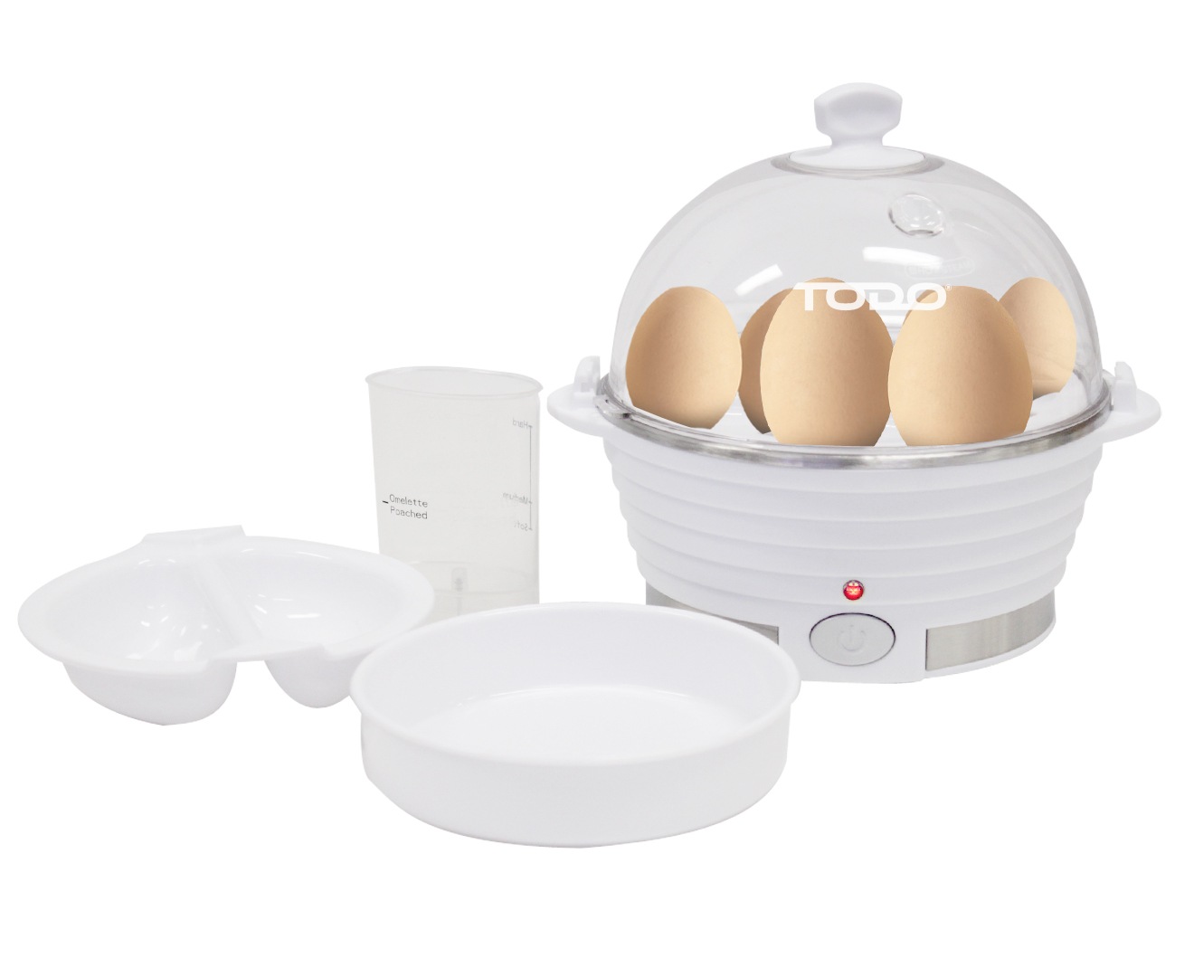 TODO 360W Egg Cooker Poacher Omelet Maker Electric 6 Cell Tray Aluminium White Buy Egg