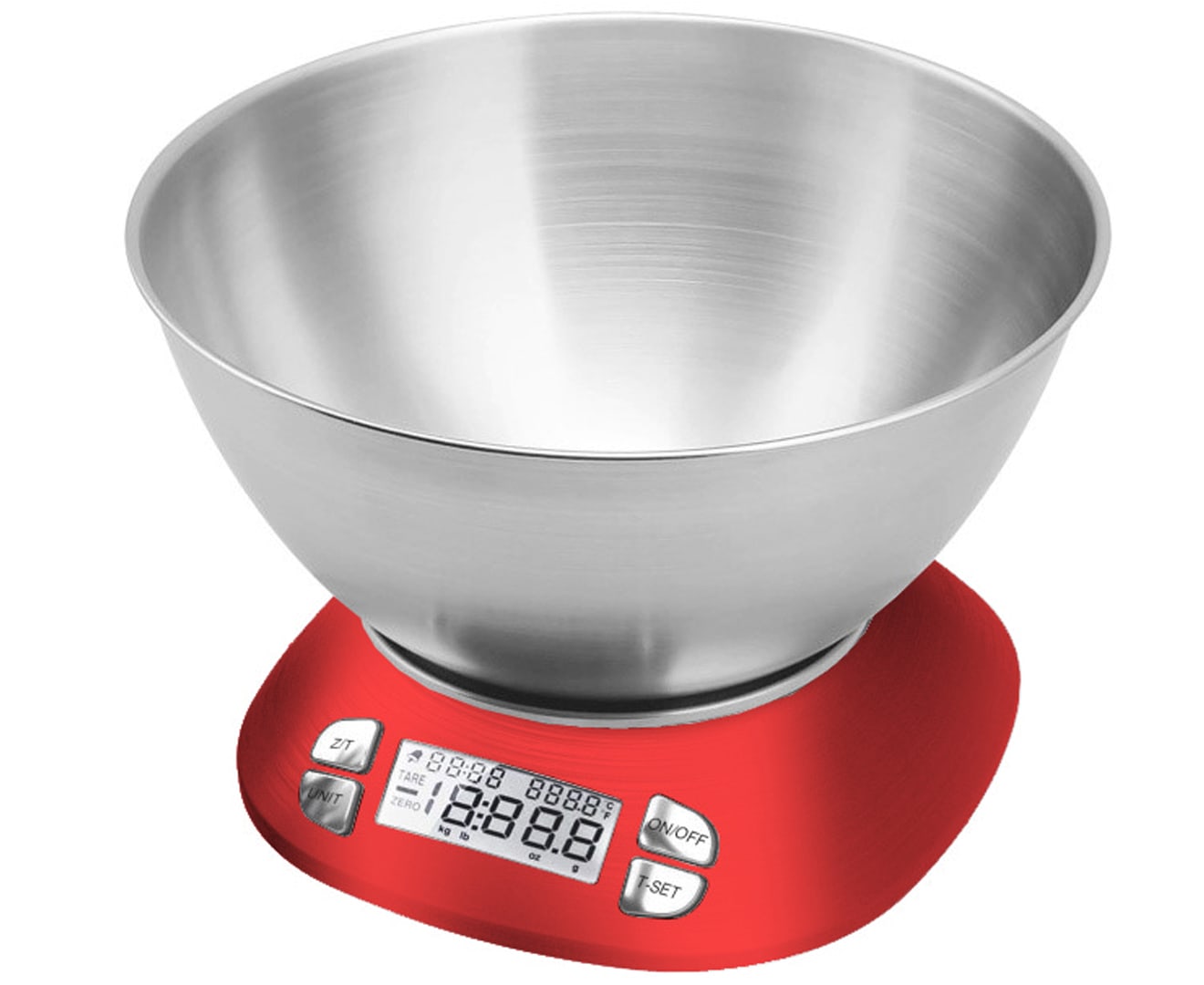 5Kg Kitchen Scale W/ Stainless Steel Bowl Lcd Display 1G Graduation ...