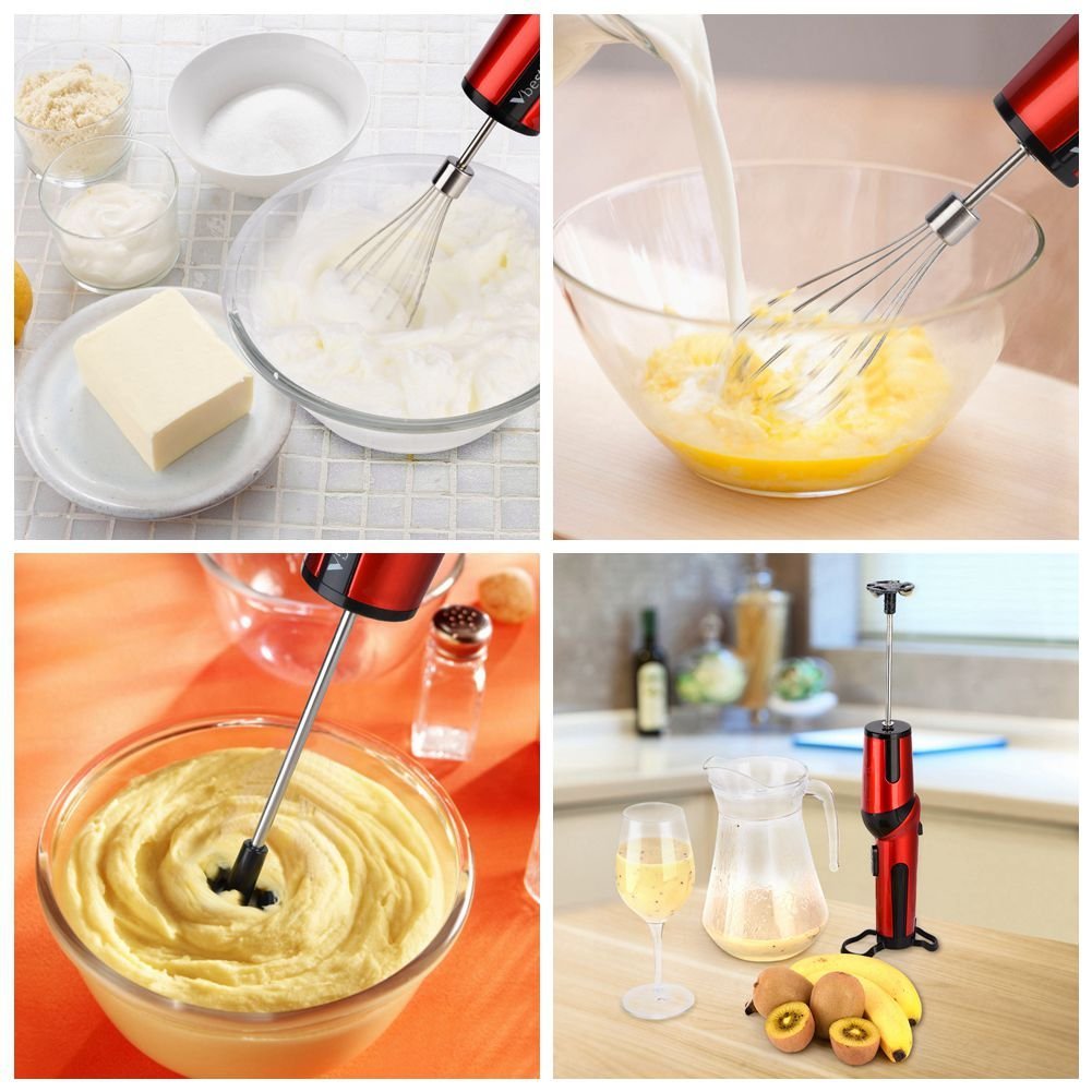 Cordless Rechargeable Hand Mixer Whisk Handheld Electric Egg Beater