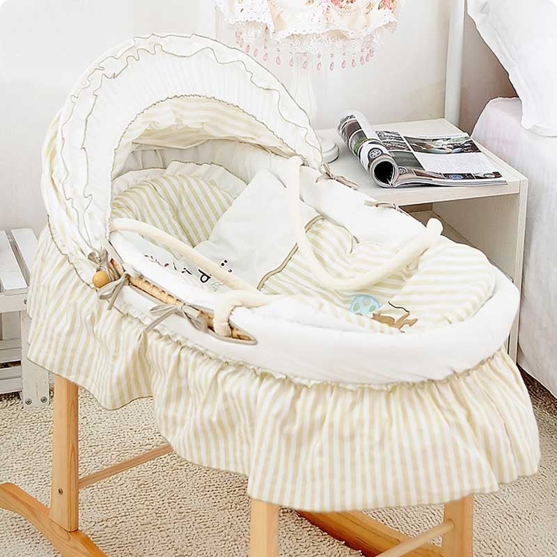 Baby Moses Basket with Stand & Mattress Buy & Carry Cots 135082