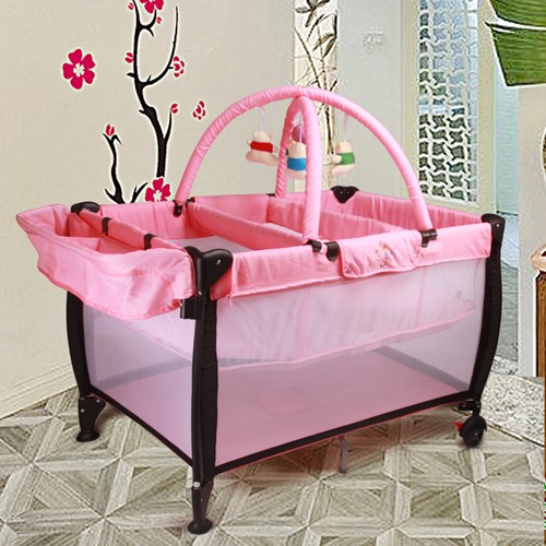 JOY BABY Portable Travel Cot Portacot with Pink Buy