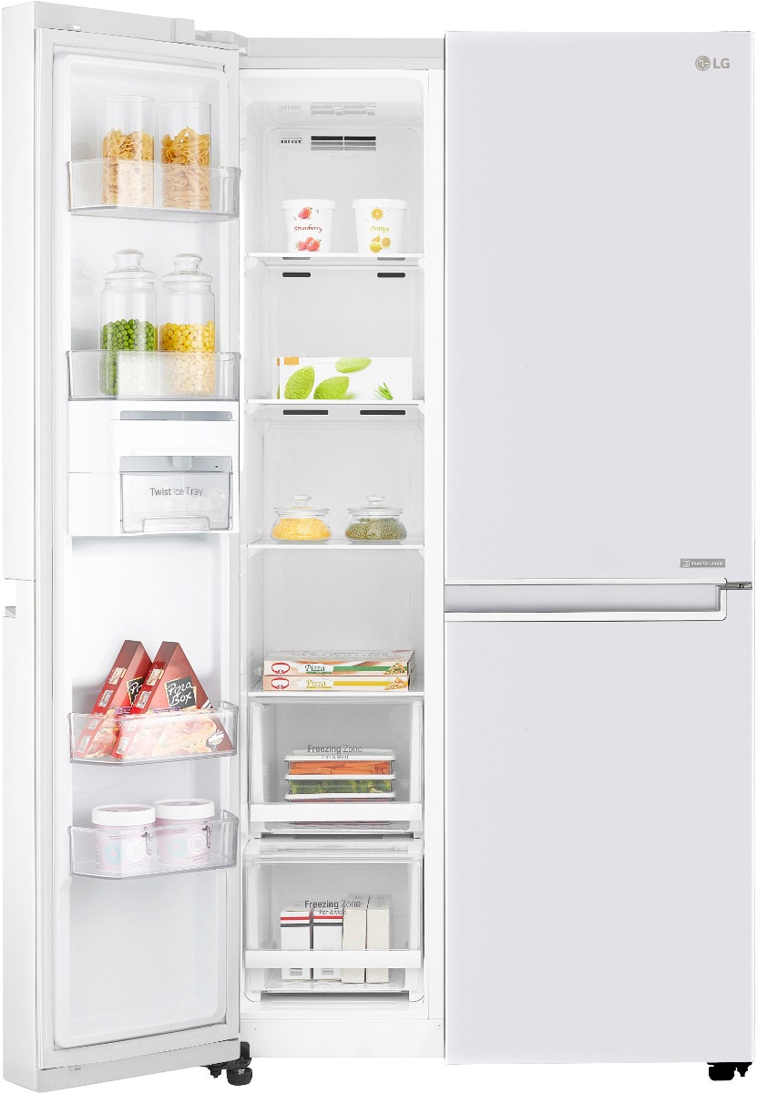 lg 687l side by side fridge gs b680wl