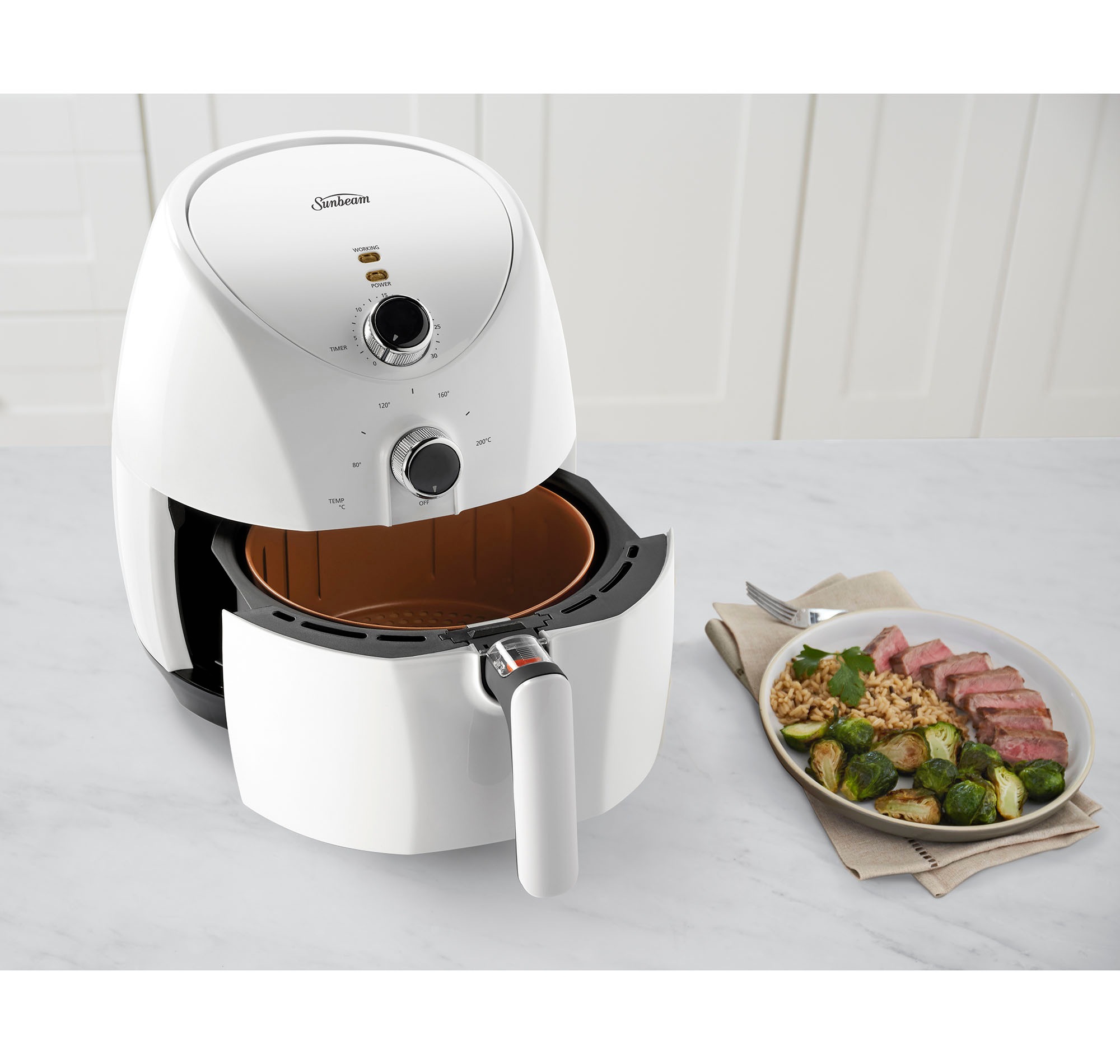 Sunbeam Copper Infused DuraCeramic™ Air Fryer AFP4000WH Buy Egg