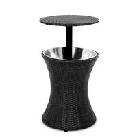 Outdoor Patio Pool Cooler Ice Bucket Rattan Bar Coffee Table Party Deck
