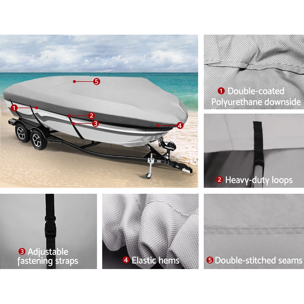 Seamanship Premium 12-15 ft Boat Cover Trailerable Marine Grade ...