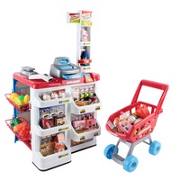 Kids Pretend Play Set Food Kitchen Store Supermarket Trolley Shopping Toy Sets