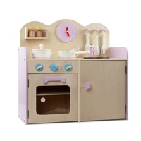 Keezi Kids Kitchen Set Pretend Play Wooden Toys Cooking Toy Childrens Toddlers