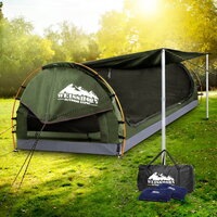 Double Swag Camping Swags Canvas Free Standing Dome Tent Bag Celado
