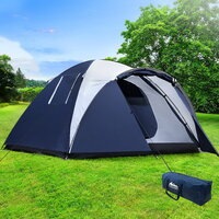 Camping Tent 4 Person Hiking Beach Tents Canvas Swag Family
