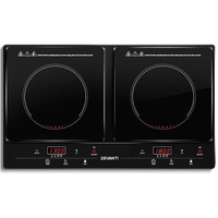 Induction Cooktop 60cm Electric Ceramic Cook Top Cooker Stove Hob Hot Plate Twin Cooking Burners Touch Control Kitchen Benchtop Portable