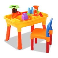 Keezi Kids Outdoor Toys Beach Sandpit Sand and Water Play Table Chair Childrens