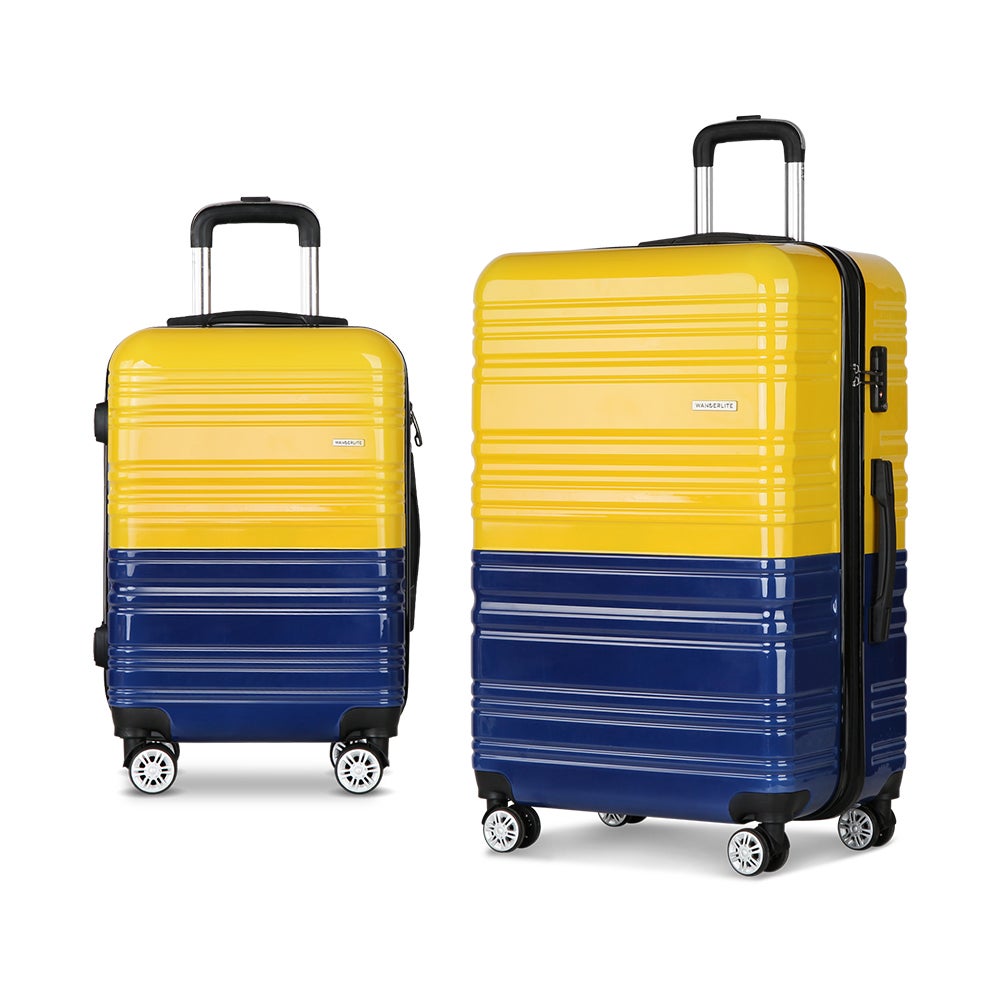 away yellow luggage