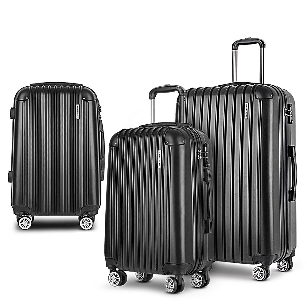 white hard luggage set