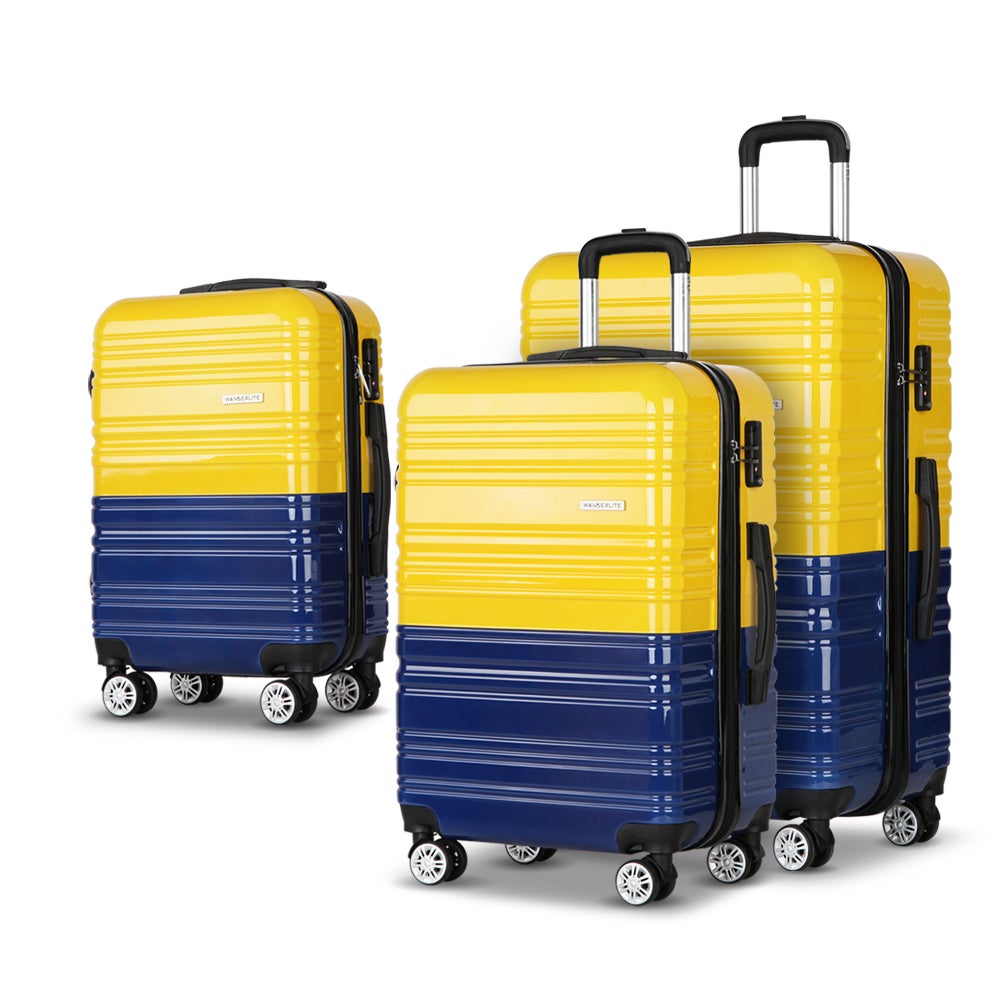 away yellow luggage