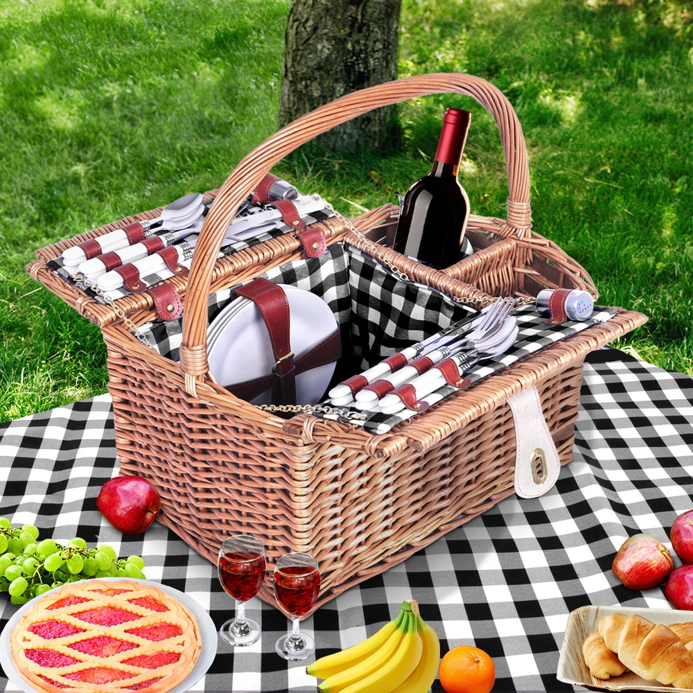 Alfresco Deluxe 4 Person Picnic Basket Baskets Outdoor Corporate