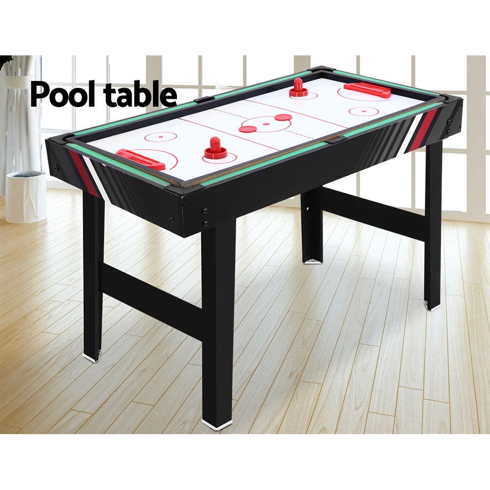 air hockey pool and foosball table
