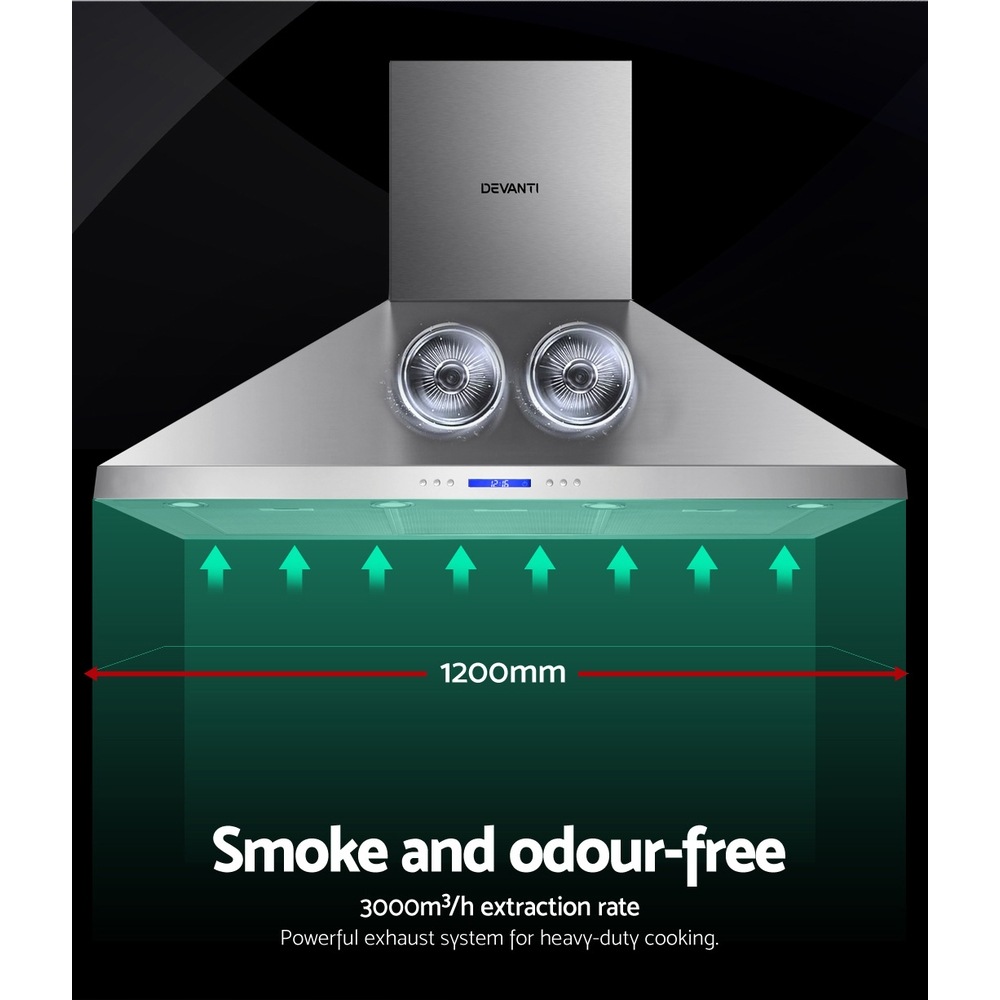 Devanti Range Hood Rangehood Commercial BBQ Hoods Kitchen Alfresco