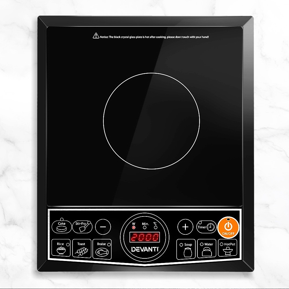Devanti Electric Induction Cooktop Portable Ceramic Cook Top Kitchen